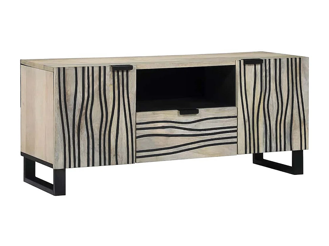 Meubles et étagères de rangement pour médias Blanc et Noir