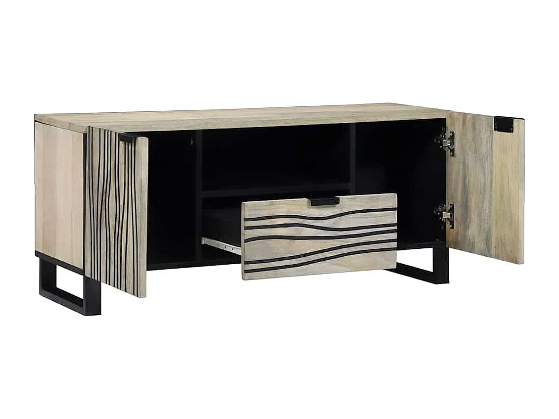 Meubles et étagères de rangement pour médias Blanc et Noir