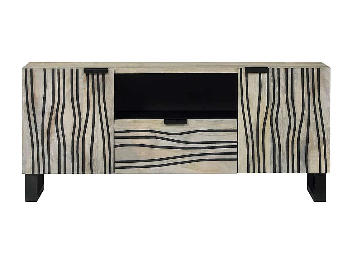 Meubles et étagères de rangement pour médias Blanc et Noir