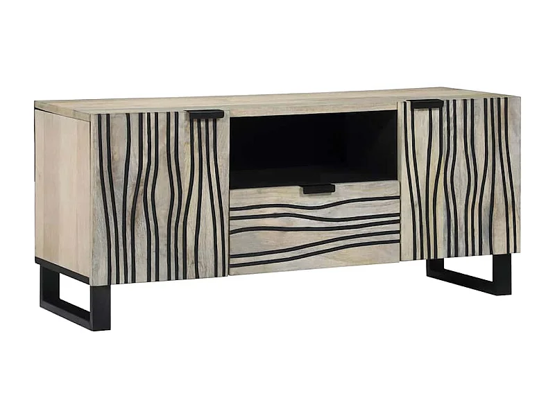 Armários e Estantes para Armazenamento de Mídia Branco e Preto