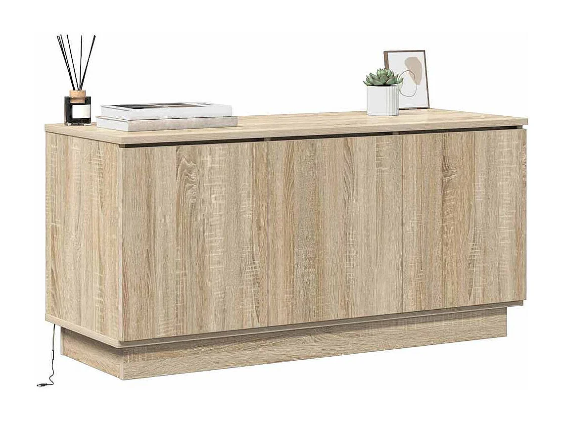 Meuble TV avec LED Chêne sonoma 100 x 38 x 49 cm