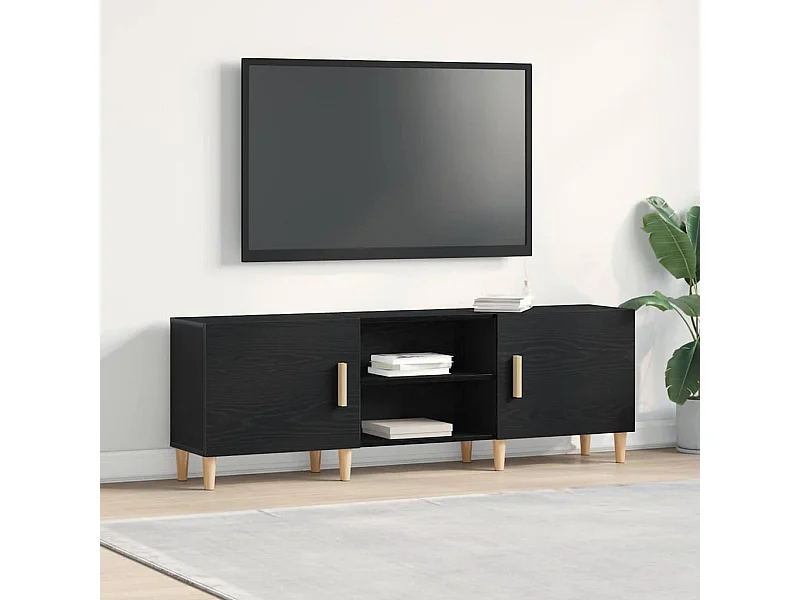 Meuble TV Chêne noir 150 x 30 x 50 cm Bois d'ingénierie