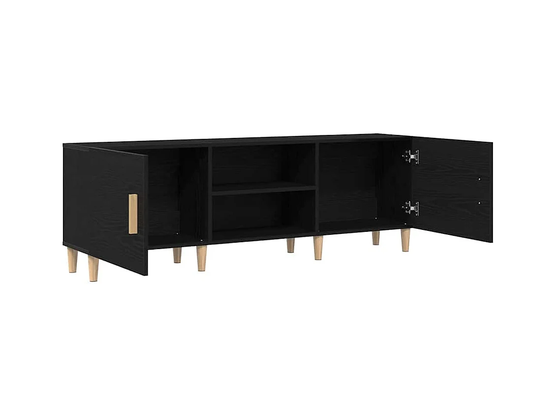 Meuble TV Chêne noir 150 x 30 x 50 cm Bois d'ingénierie
