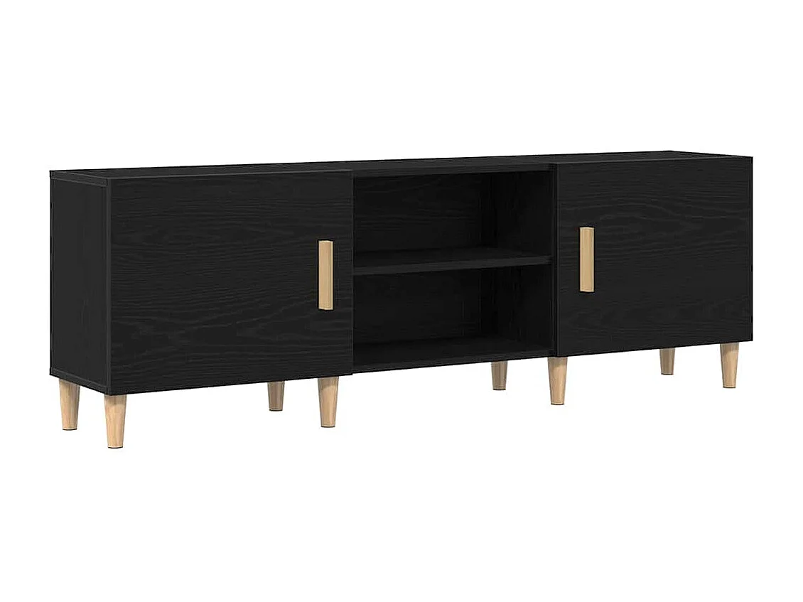 Meuble TV Chêne noir 150 x 30 x 50 cm Bois d'ingénierie
