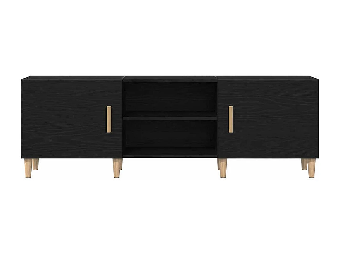 Meuble TV Chêne noir 150 x 30 x 50 cm Bois d'ingénierie