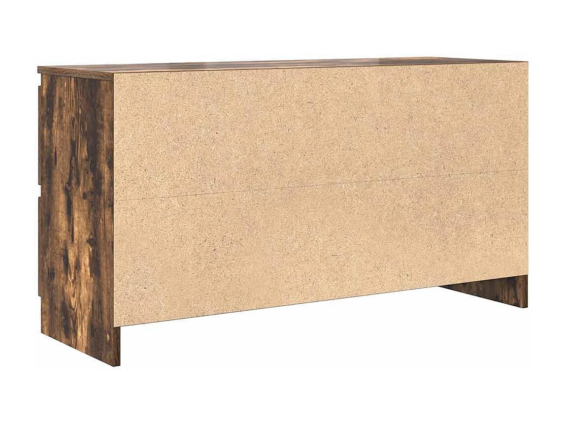 Meuble TV chêne fumé 100x35x54 cm bois d'ingénierie