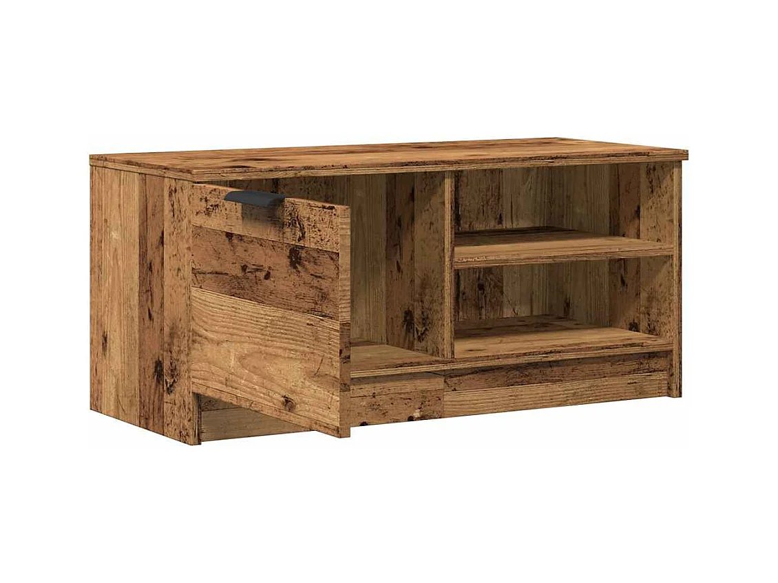 Meuble TV vieux bois 80x35x36,5 cm bois d'ingénierie