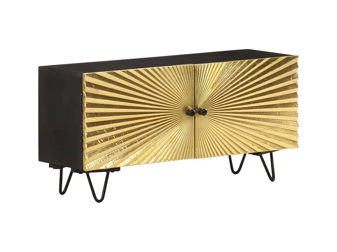 Mueble de TV de madera maciza de mango 90x30x45 cm