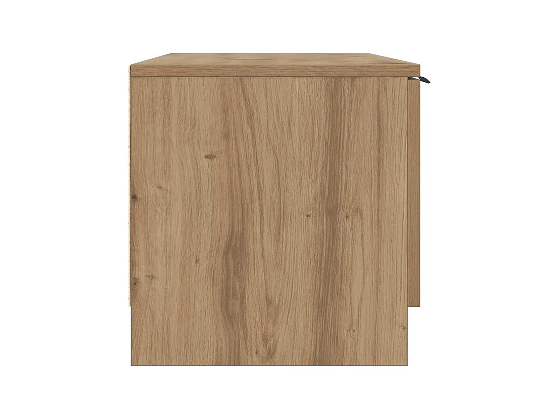 Meuble TV chêne artisanal 102x35x36,5 cm bois d'ingénierie