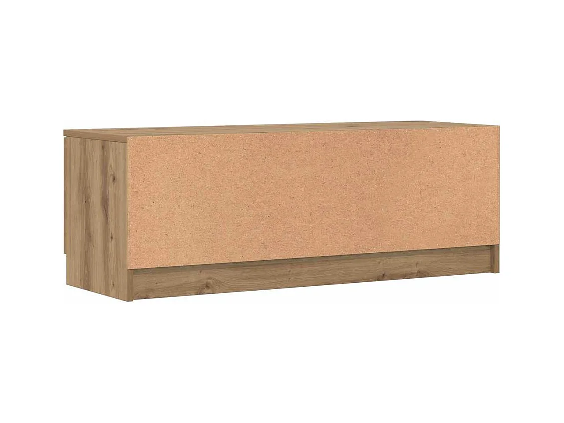 Meuble TV chêne artisanal 102x35x36,5 cm bois d'ingénierie