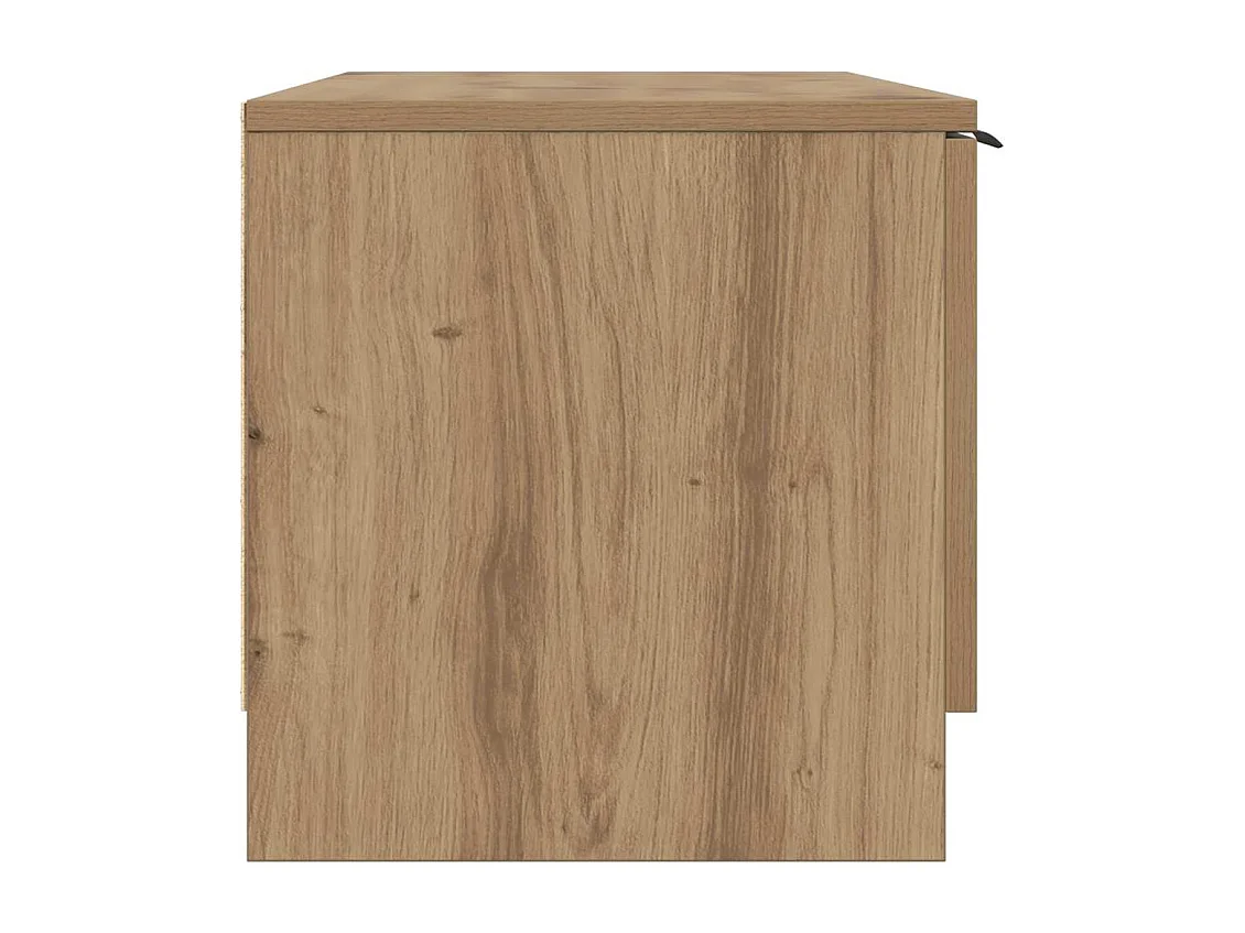Meuble TV chêne artisanal 102x35x36,5 cm bois d'ingénierie