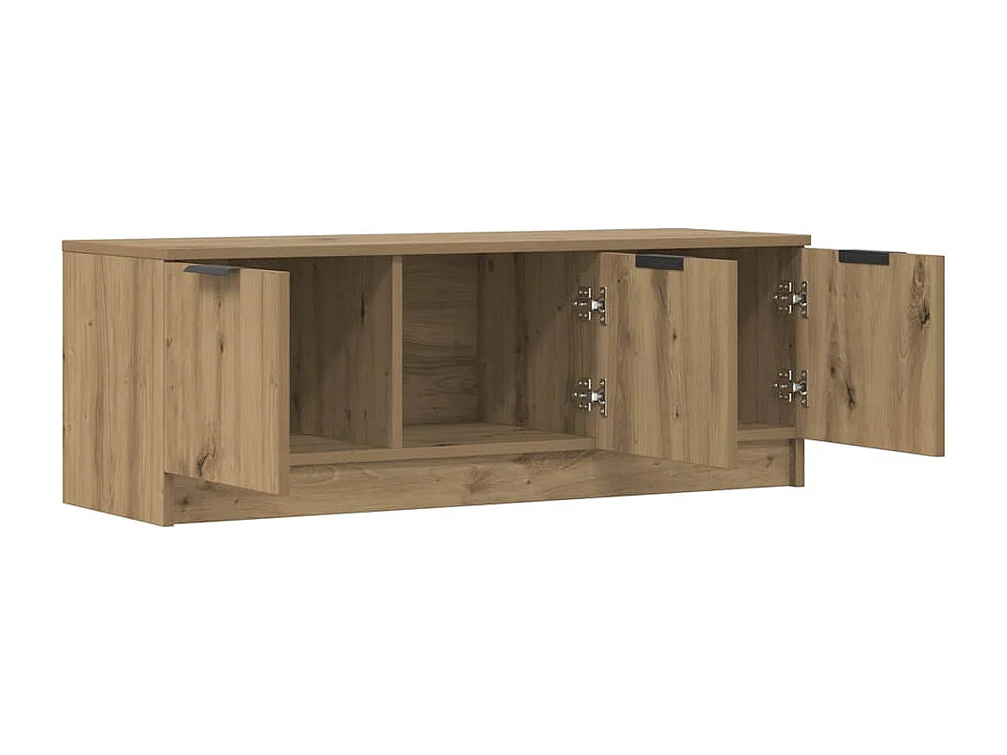 Meuble TV chêne artisanal 102x35x36,5 cm bois d'ingénierie