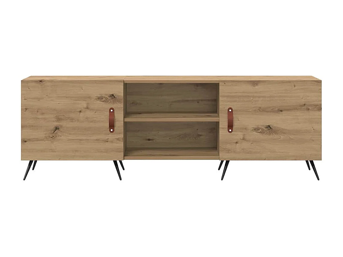 Meuble TV chêne artisanal 150 x 30 x 50 cm Bois d'ingénierie