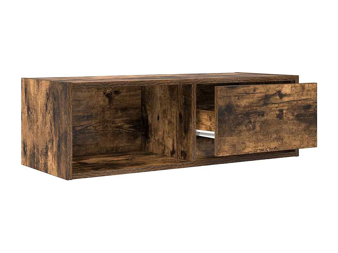 Mueble de TV de roble ahumado 80x31x25,5cm Madera de ingeniería