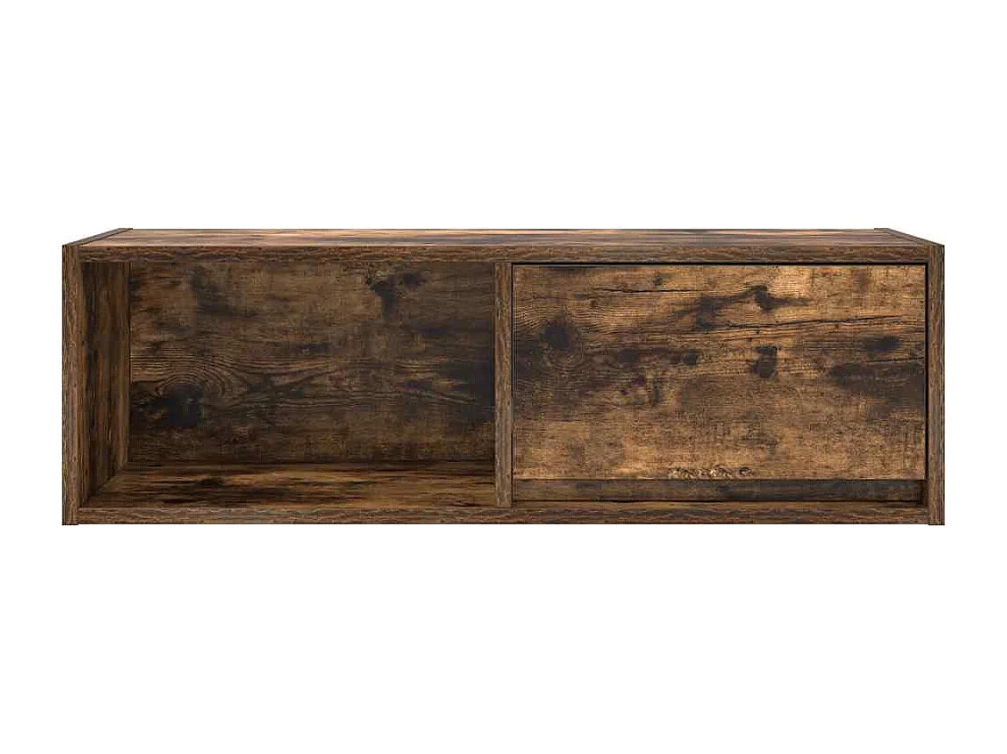 Mueble de TV de roble ahumado 80x31x25,5cm Madera de ingeniería