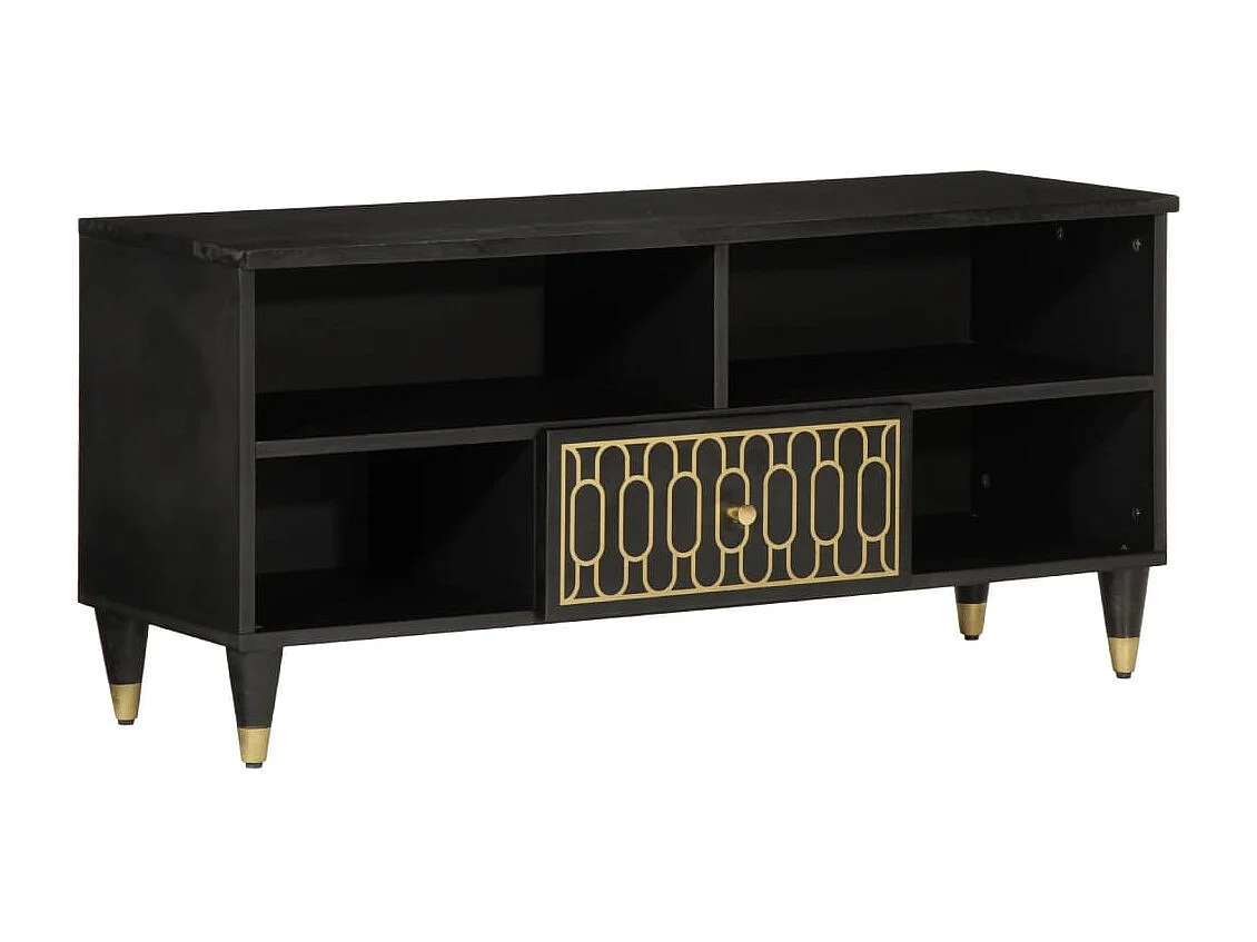 Meuble TV 100x33x46 cm bois massif de manguier