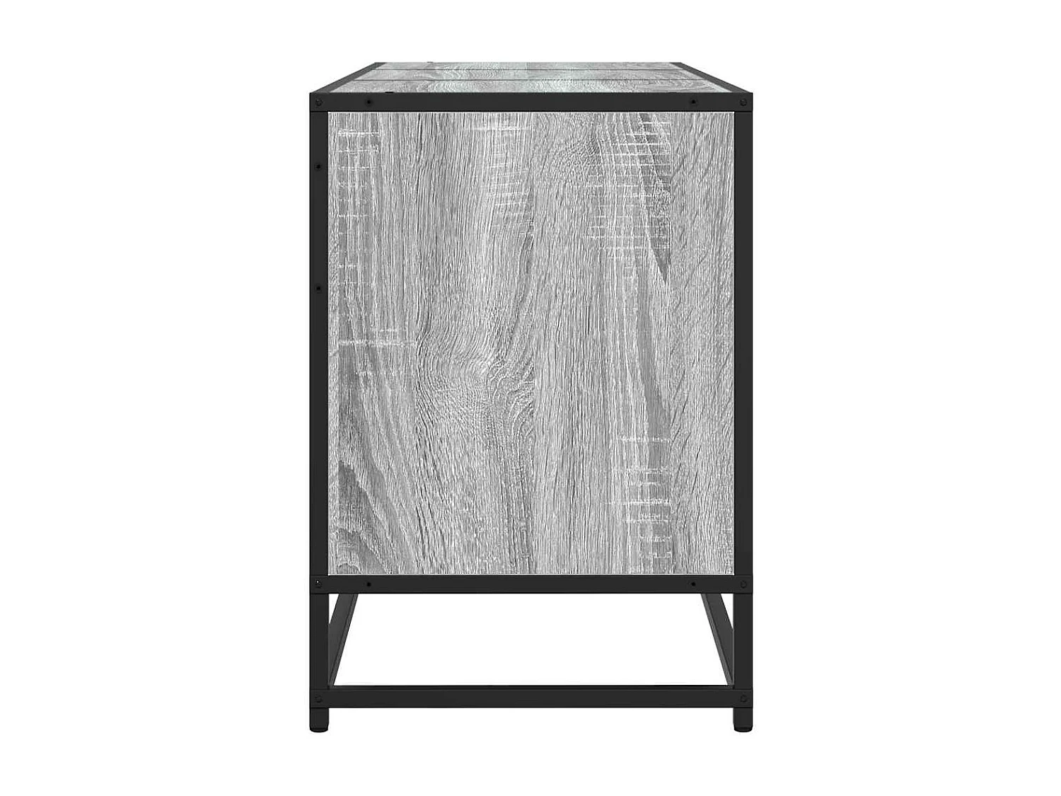 Meuble TV sonoma gris 150x35x41 cm bois d'ingénierie et métal
