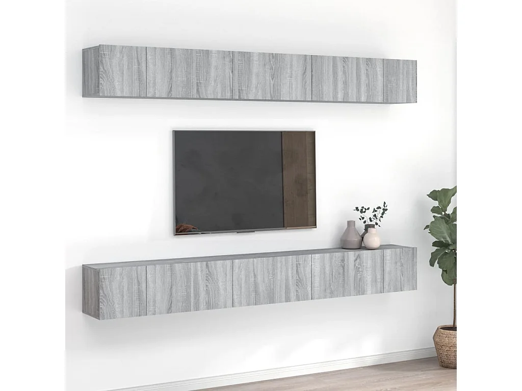 Meubles TV 8 pièces Sonoma gris 60x30x30 cm Bois d'ingénierie
