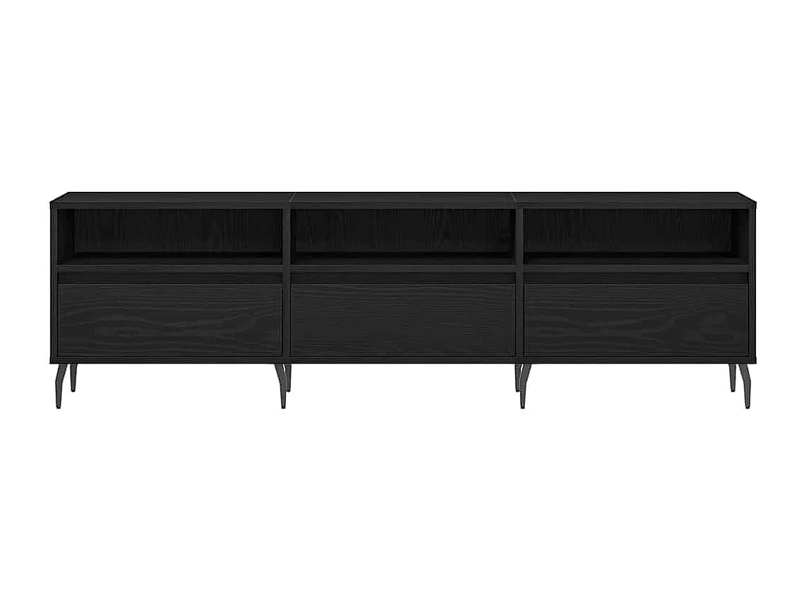Meuble TV Chêne noir 150 x 30 x 44.5 cm Bois d'ingénierie