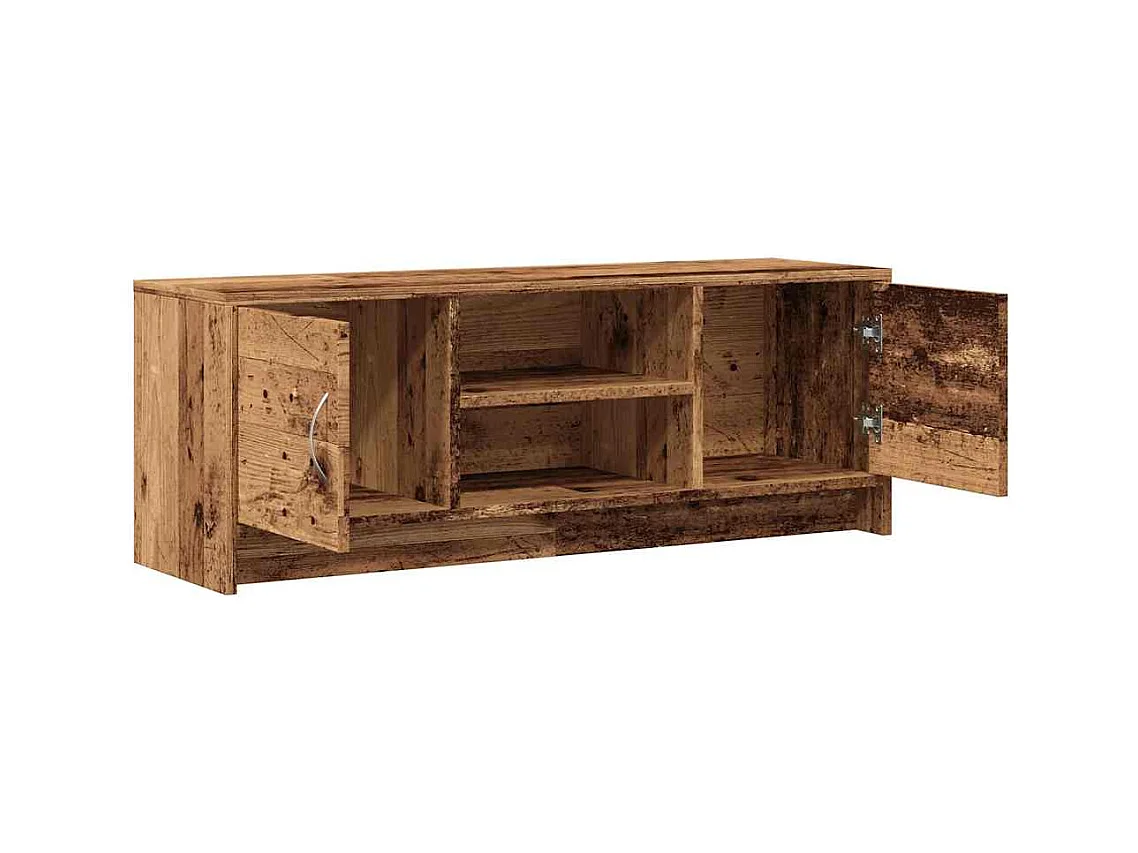 Meuble TV vieux bois 102x30x37,5 cm bois d'ingénierie