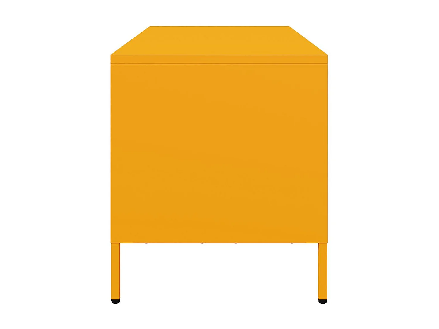 Meuble TV jaune moutarde 68x39x43,5 cm acier laminé à froid