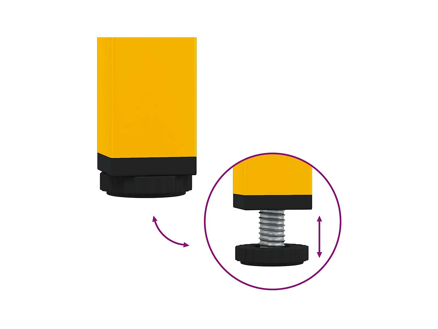 Meuble TV jaune moutarde 68x39x43,5 cm acier laminé à froid