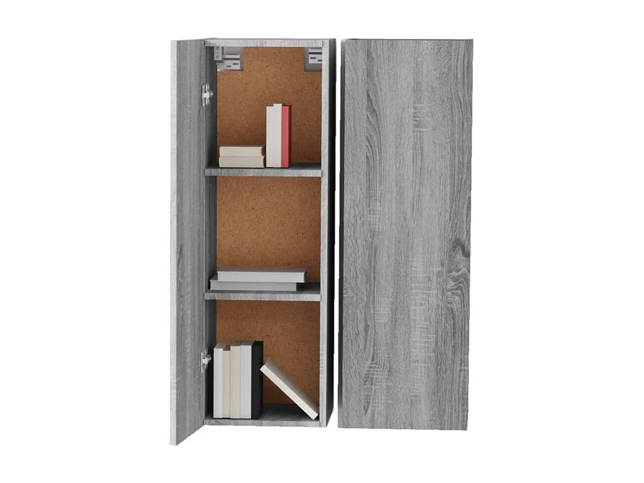 Mueble de TV 2 uds madera ingeniería gris Sonoma 30,5x30x90 cm