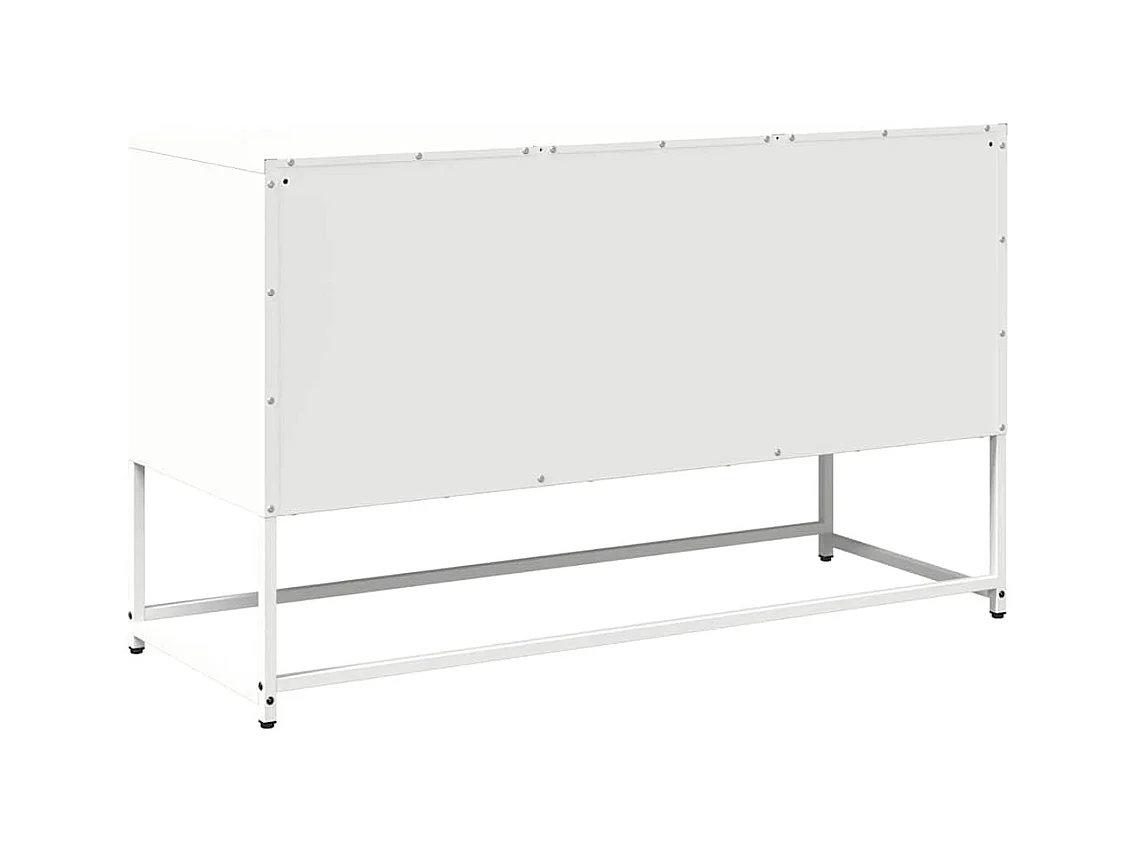 Mueble para TV de acero blanco 100,5x39x60,5 cm