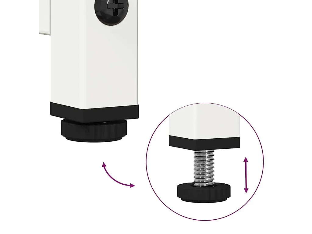 Mueble para TV de acero blanco 100,5x39x60,5 cm