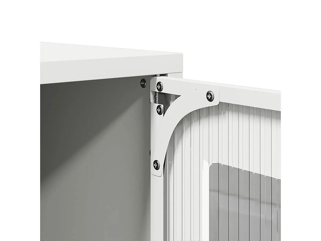 Mueble para TV de acero blanco 100,5x39x60,5 cm