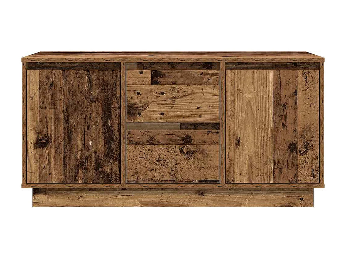 Meuble TV avec éclairage LED vieux bois 100x41x50 cm