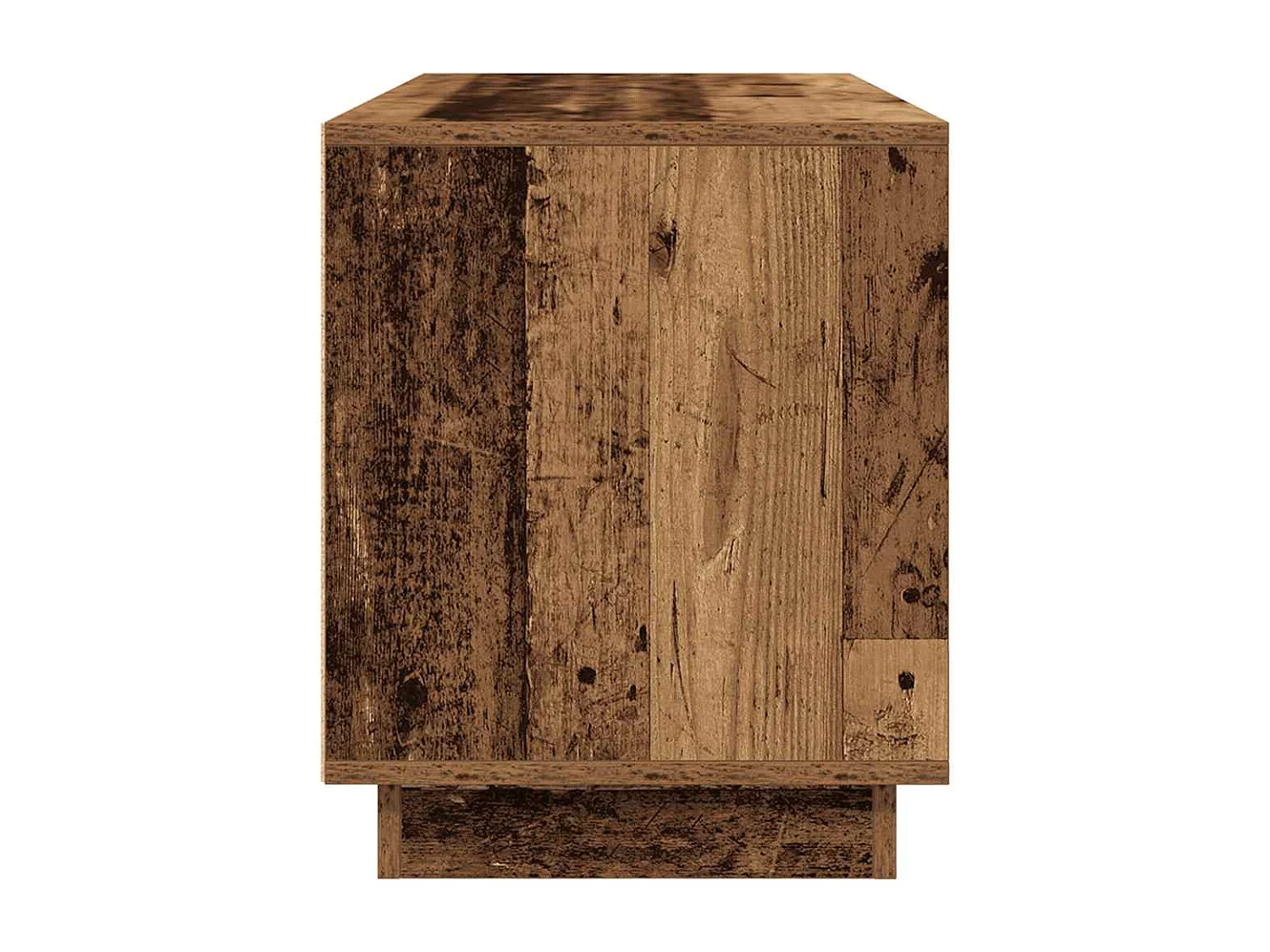 Meuble TV avec éclairage LED vieux bois 100x41x50 cm