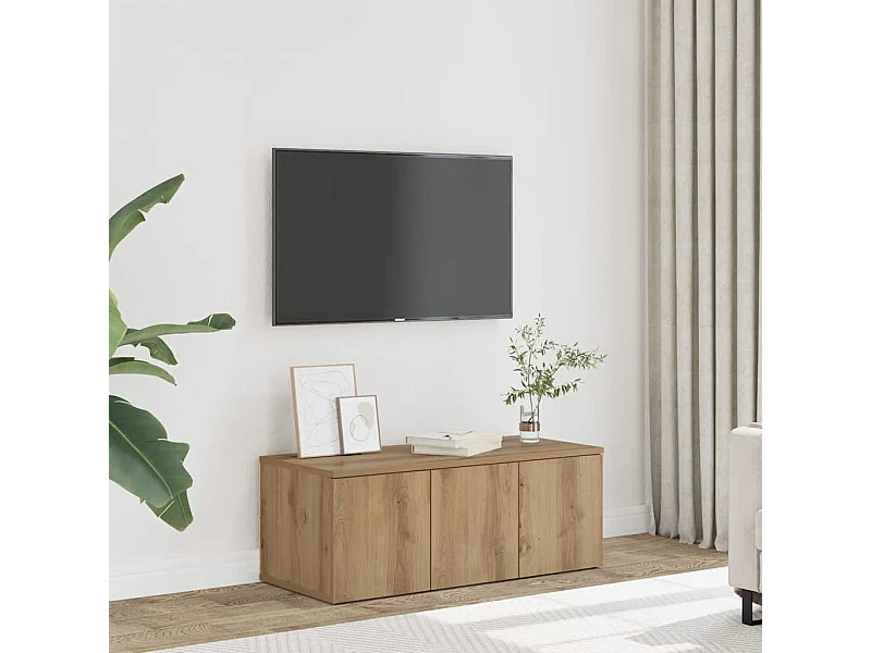 Móvel de TV 80x34x30 cm derivados madeira carvalho artisiano