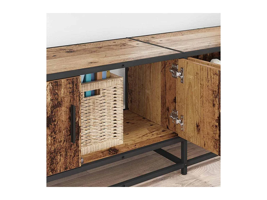 Meuble TV Bois ancien 210 x 35 x 41 cm Bois d'ingénierie