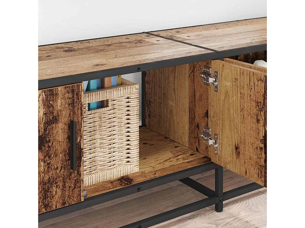 Meuble TV Bois ancien 210 x 35 x 41 cm Bois d'ingénierie