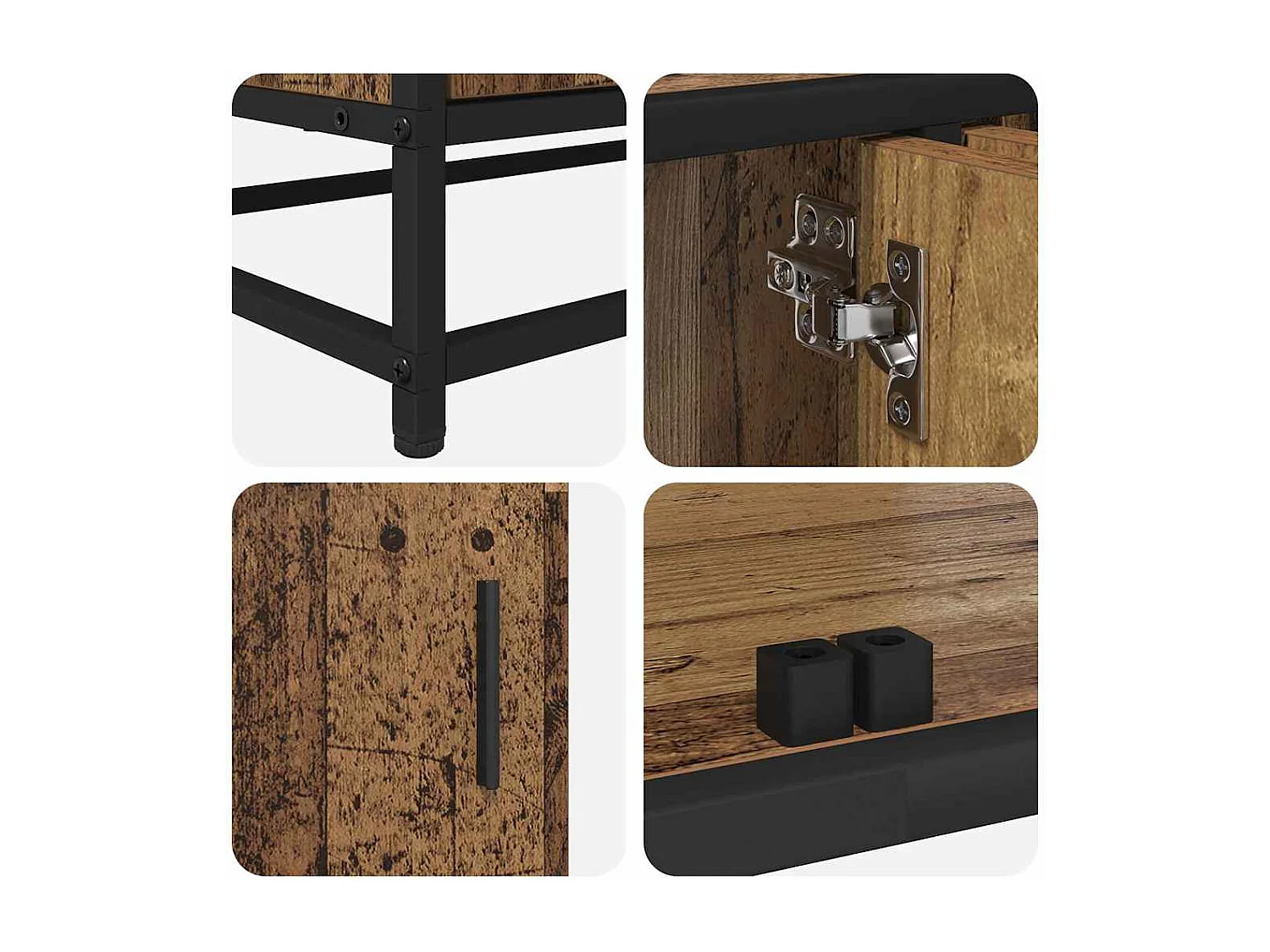 Meuble TV Bois ancien 210 x 35 x 41 cm Bois d'ingénierie