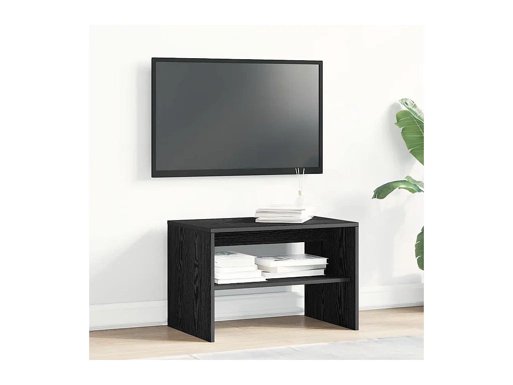 Meuble TV chêne noir 60x40x40 cm bois d'ingénierie