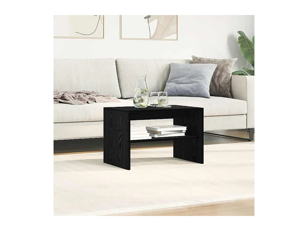 Meuble TV chêne noir 60x40x40 cm bois d'ingénierie