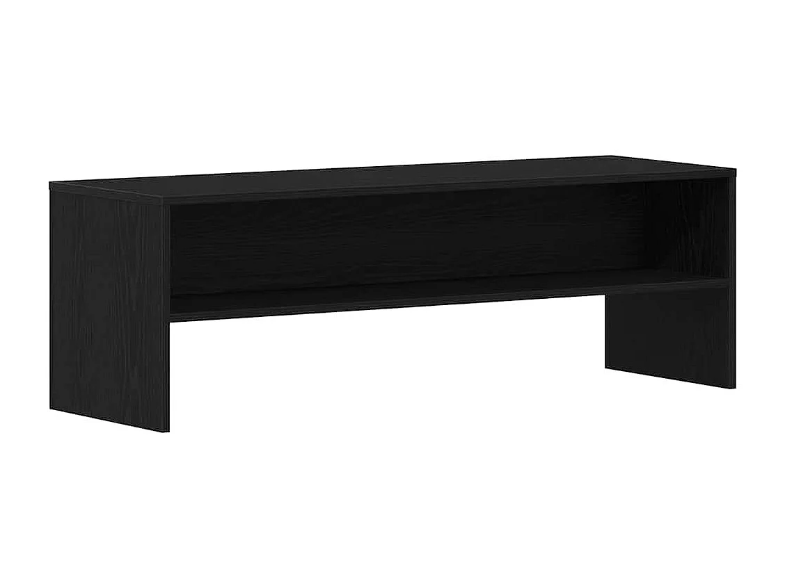 Meuble TV chêne noir 120x40x40 cm bois d'ingénierie