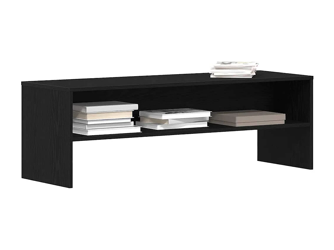 Meuble TV chêne noir 120x40x40 cm bois d'ingénierie