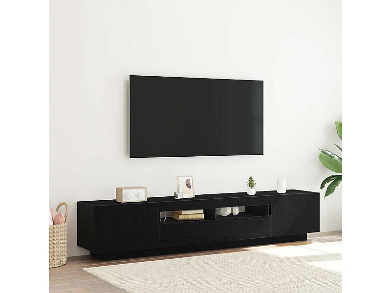 Gabinete para TV 2 peças Preto 200 x 35 x 40 cm