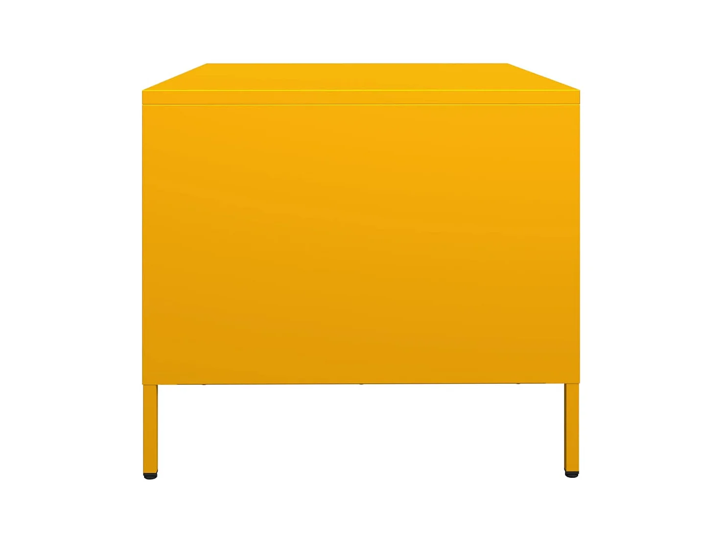 Meuble TV jaune moutarde 68x50x43,5 cm acier laminé à froid