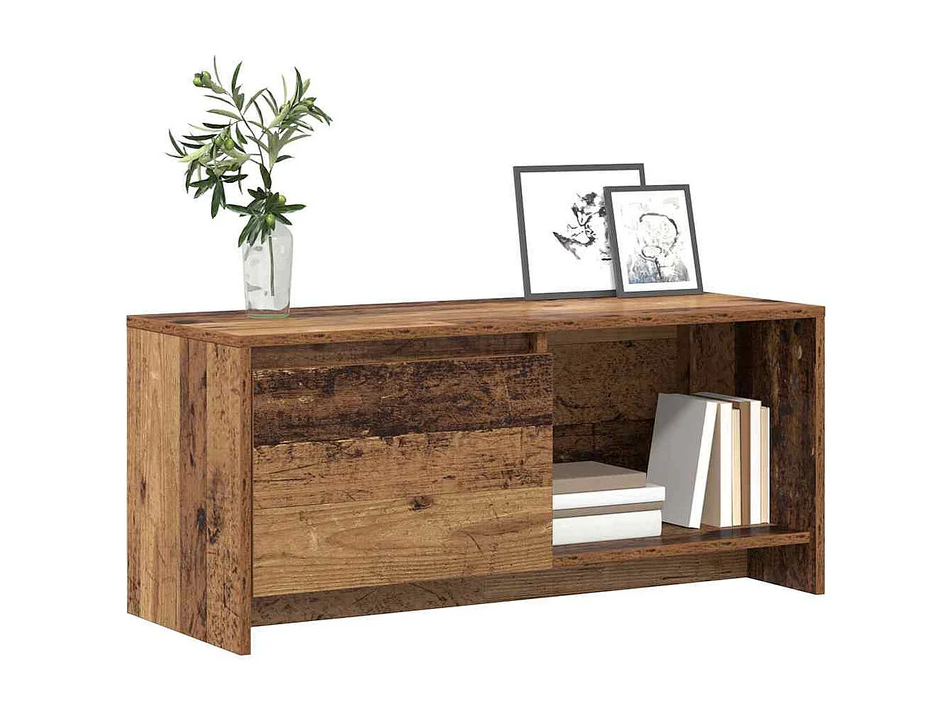 Meuble TV Bois ancien 90 x 35 x 40 cm Bois d'ingénierie