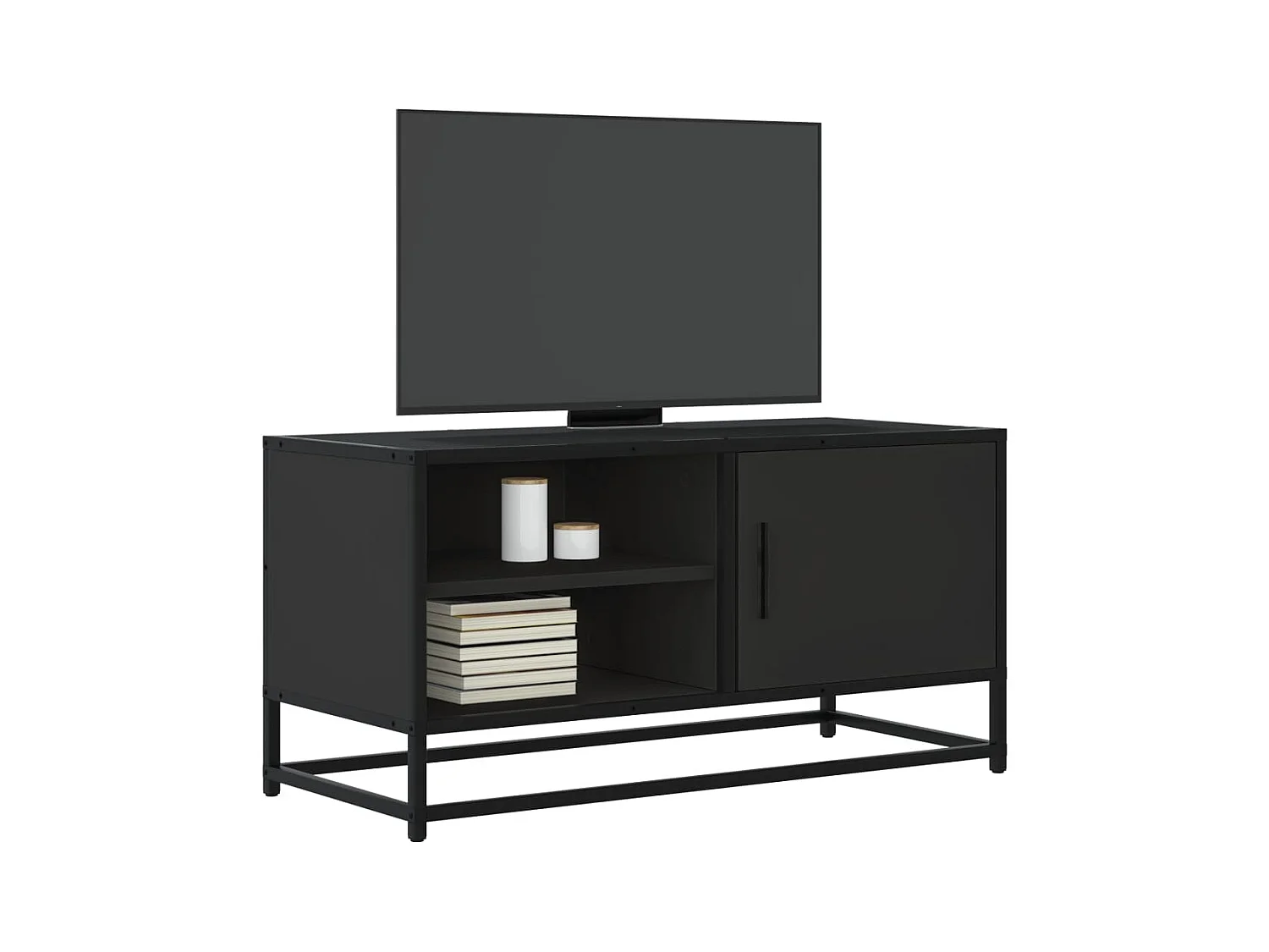 Móvel para TV 80x34,5x40 cm derivados de madeira/metal preto