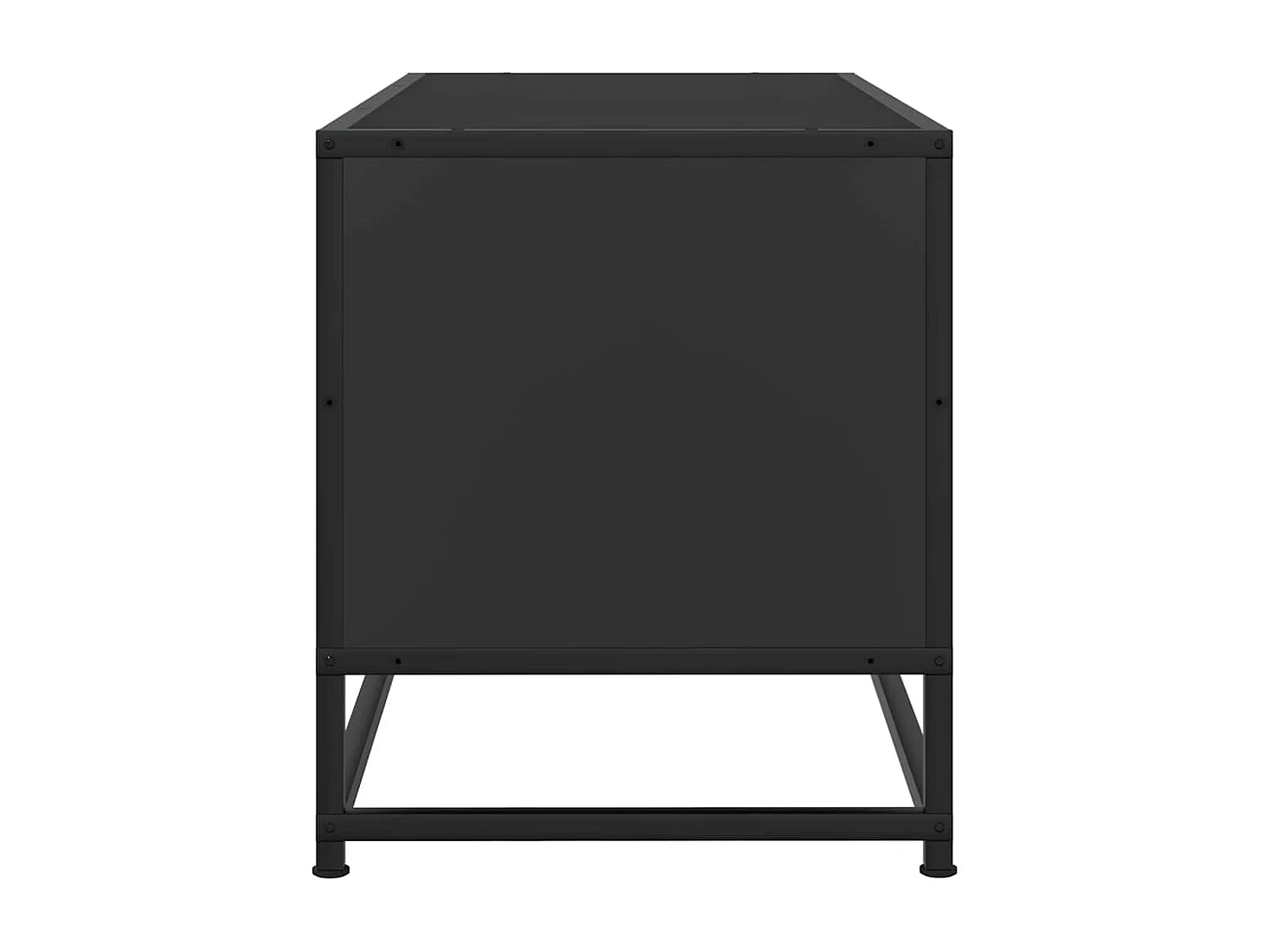 Meuble TV noir 80x34,5x40 cm bois d'ingénierie et métal