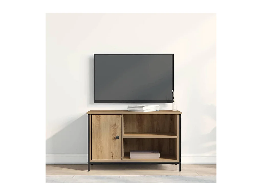 Meuble TV chêne artisanal 80 x 40 x 50 cm Bois d'ingénierie