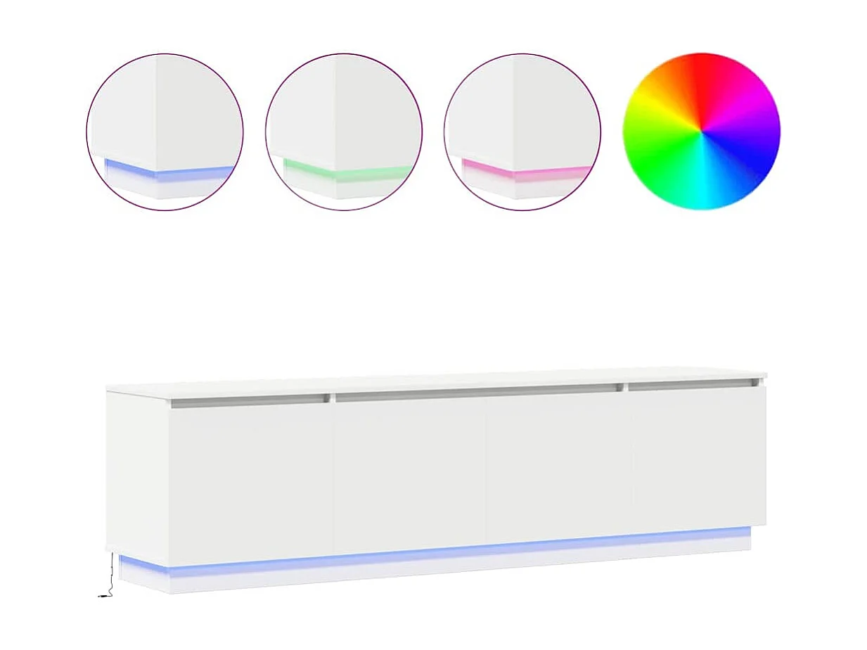 Mueble de TV con LED 180 x 38 x 49 cm