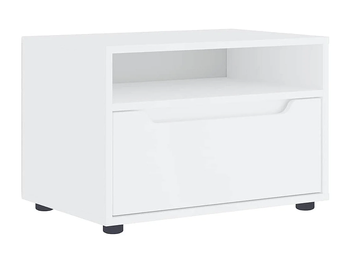 Meuble TV VISNES blanc 60x40x38 cm bois d'ingénierie