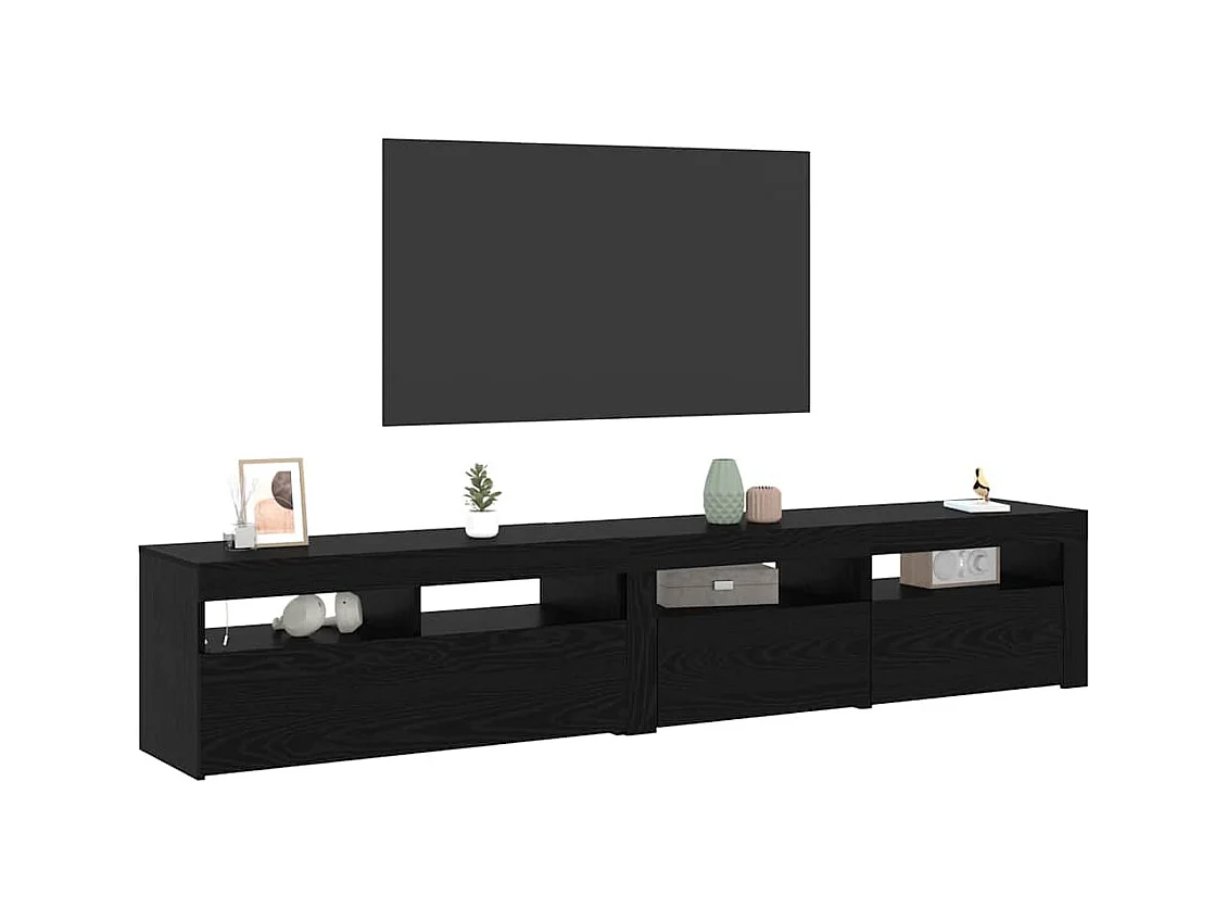 Meubles TV 2 pièces Chêne noir 210 x 35 x 40 cm Bois d'ingénierie