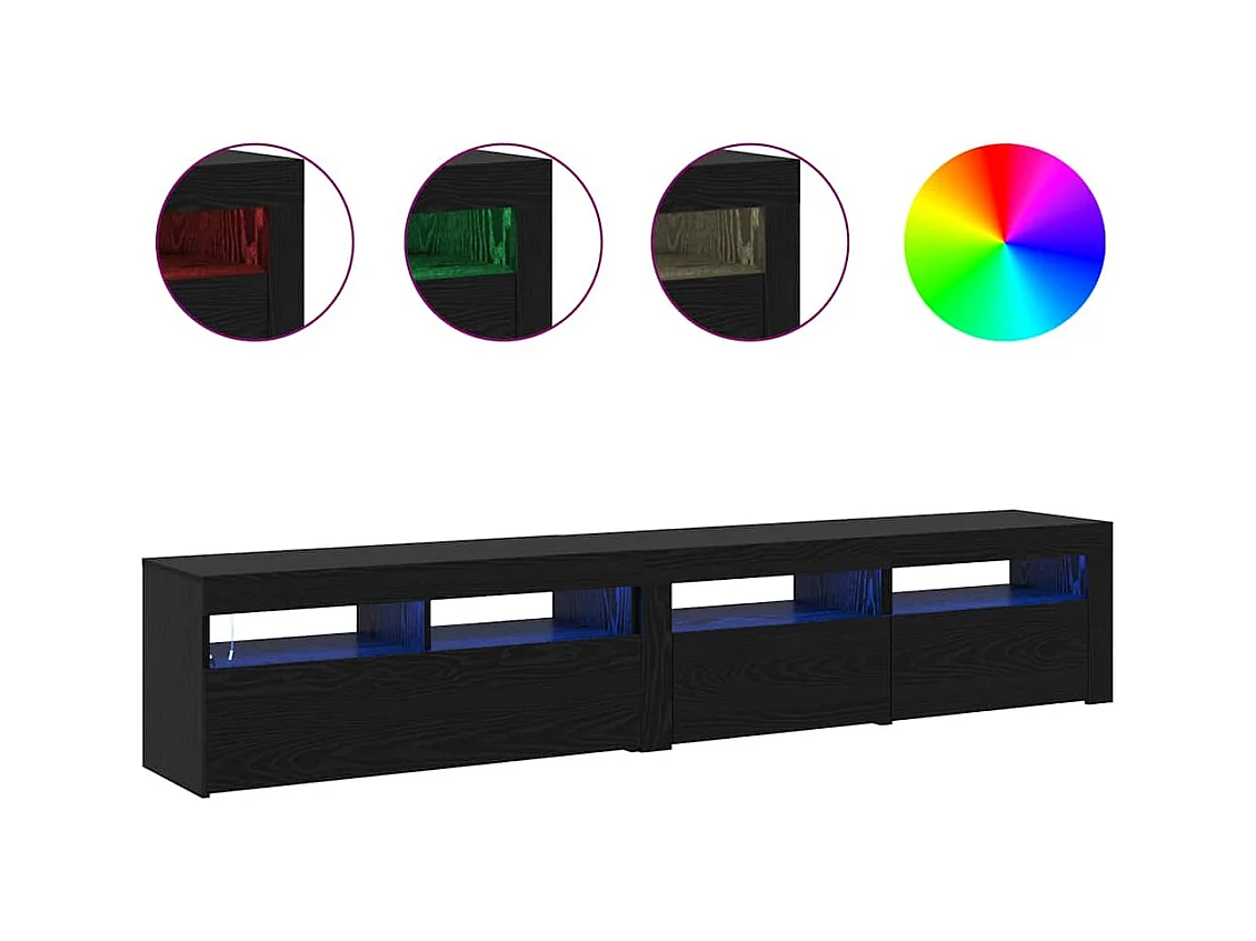 Meubles TV 2 pièces Chêne noir 210 x 35 x 40 cm Bois d'ingénierie